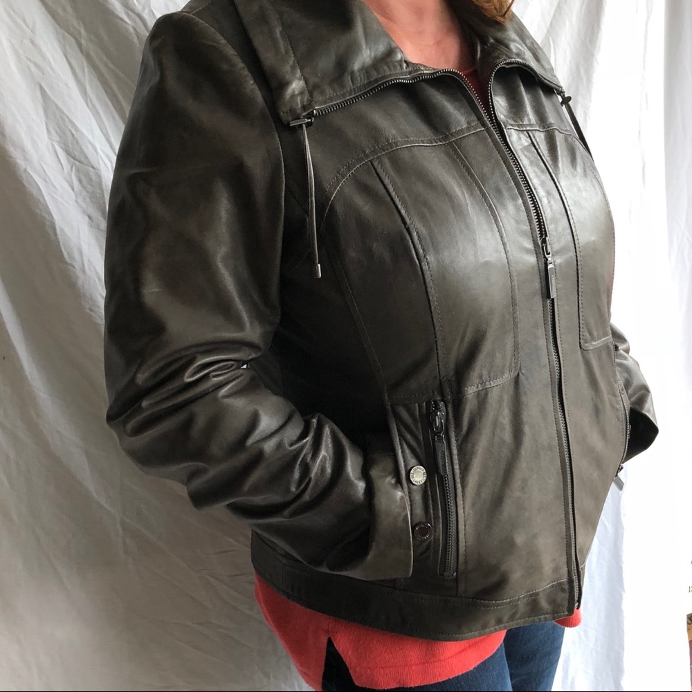 L Bernardo genuine leather jacket